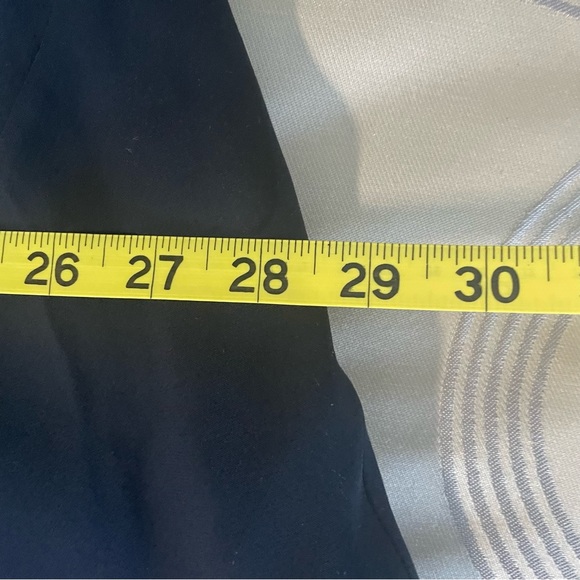 LAUNDRY BY DESIGN Long Dress {4} Gown Navy Blue Silk Chiffon Spaghetti S… - Picture 11 of 14